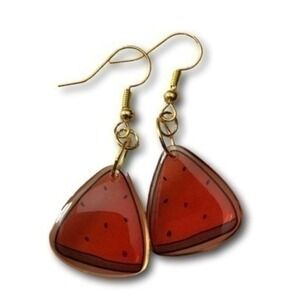 Watermelon Slice‎ Dangle Earrings Summer Fruit Novelty Fun Quirky Fashion